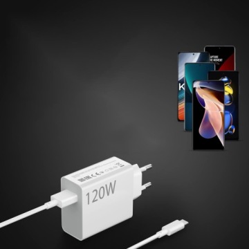 Зарядное устройство мощностью 120 Вт с кабелем USB C 1M
