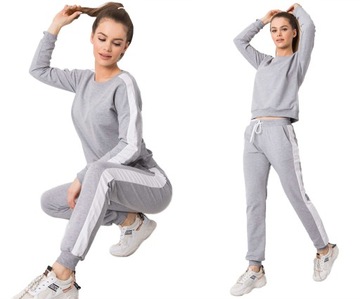 SPORTOWY komplet DAMSKI dres 2-cz F618 czarny 38 M