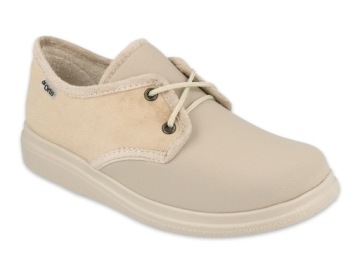 BUTY DR ORTO SZEROKIE ZDROWOTNE ORTOPEDYCZNE MĘSKIE BEŻ 990 R 43
