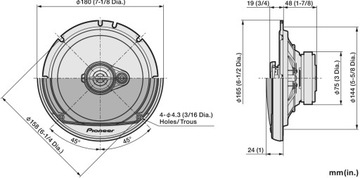 PIONEER TS-A1671F 3-DROŻNE GŁOŚNIKI 165MM 320W !!NAJLEPSZA CENA!!