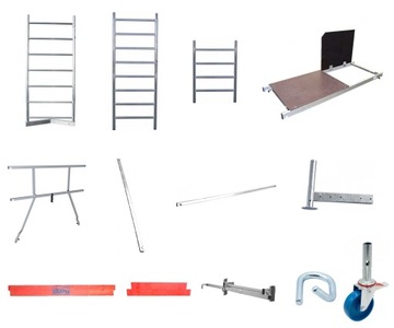 Строительные леса KRAUSE ClimTec 7 м + ролики 125 мм 710710