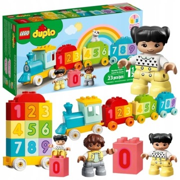 LEGO DUPLO POCIĄG Z CYFERKAMI NAUKA LICZENIA ZESTAW KLOCKI DLA DZIECI