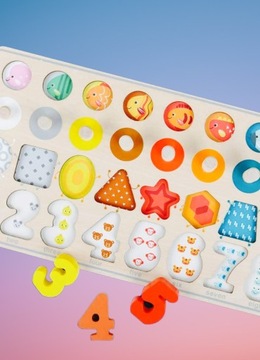 Деревянные счеты Монтессори, цифры, буквы