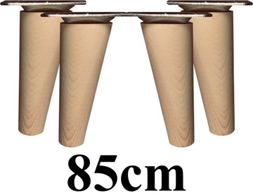 NOGI NÓŻKI drewniane skośne 85cm 4szt + blachy