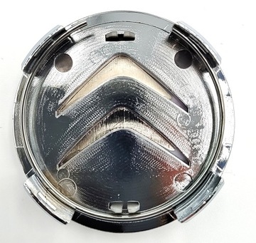 КРЫШКИ, НАКЛАДКИ, КОЛПАКИ CITROEN 60MM, комплект из 4 шт., ЧЕРНЫЕ