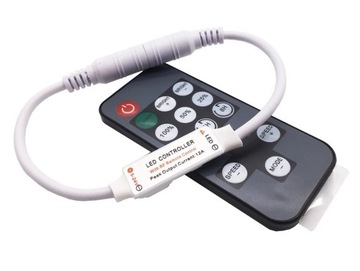 KONTROLER RF TAŚM LED mono ŚCIEMNIACZ WŁĄCZNIK 12A WYŁĄCZNIK CZASOWY