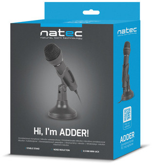 Подставка для микрофона Natec Adder+, черная