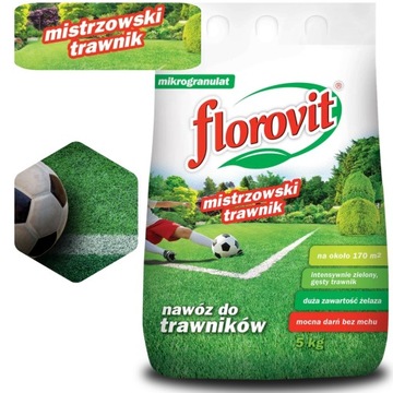 FLOROVIT NAWÓZ DO TRAWY TRAWNIKÓW Z MCHEM 5KG MISTRZOWSKI TRAWA DO TRAWNIKA