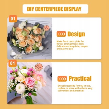 30 sztuk Kwiat opcji klip Stół znak stojak