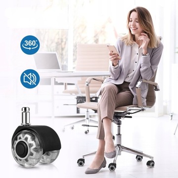 КОЛЕСА УНИВЕРСАЛЬНЫЕ ДЛЯ ОФИСНОГО КРЕСЛА СМЕННЫЕ КОЛЕСА 5 ШТ.