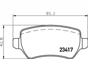 TEXTAR KLOCKI HAMULCOWE OPEL TYŁ ASTRA MERIVA ZAFI