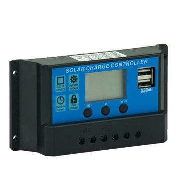 KONTROLER ŁADOWANIA 30A LCD PWM SOLAR PANEL