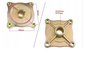 Задняя ось Quad ATV 74 см 110 125 В комплекте со ступицами 28F и колесами 23F с 4 отверстиями
