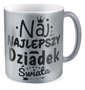 Kubek srebrny Naj najlepszy Dziadek prezent UPOMINEK dla dziadka dla niego