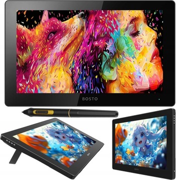 Профессиональный графический планшет BOSTO BT-16UHD с пером 16384 st 15,6 дюйма 4K