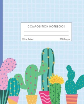 Palencia, Elsa Cute plants Composition Notebook succulents: Wide-Ruled, 7.5
