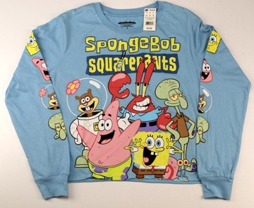 Bluzka na długi rękaw krótka Nickelodeon SpongeBob Kanciastoporty r. M $15