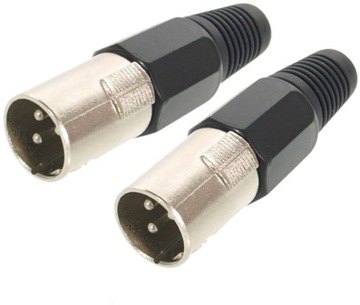 WTYK MIKROFONOWY XLR CANON METAL MĘSKI BLACK kpl