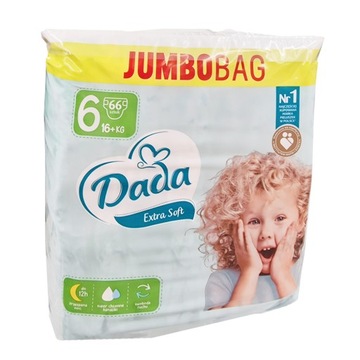 PIELUSZKI DADA EXTRA SOFT 6 JUMBOBAG 66SZT