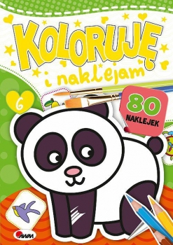 Koloruję i naklejam 6 kolorowanka 80 naklejek