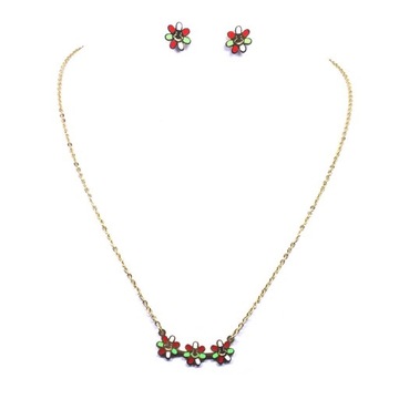 Charming Jewelry Earring Necklace Rhinestone