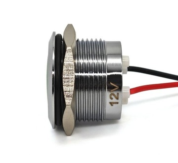 Lampka kontrolna, kontrolka LED 22mm Zielona 12V