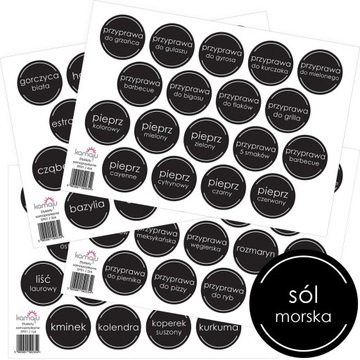 САМОКЛЕЯЩИЕСЯ ЭТИКЕТКИ ДЛЯ КОНТЕЙНЕРОВ, БАНОК, СПЕЦИЙ, ТРАВ, 40 мм, ФОЛЬГА, 72 шт.