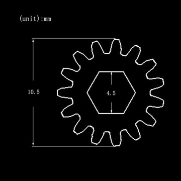 Комплект/6шт. Колок для настройки 1/15 Gears для гитары в масштабе 1:15