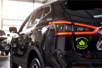 зеленый лист лист молодой водитель большая наклейка