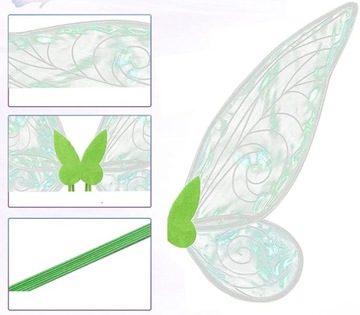 Крылья феи, бабочка, косплей эльфа, маскировка + палочка