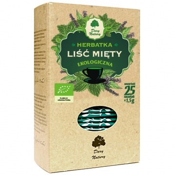 Herbatka liść mięty BIO 25x1,5g DARY NATURY