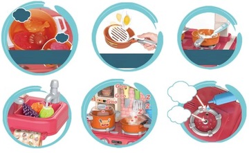 ДЕТСКАЯ КУХНЯ ИНТЕРАКТИВНАЯ ВОДЯНАЯ ЛЕНТА ПАРОВЫЕ ГОРЕЛКИ АКСЕССУАРЫ СВЕТ