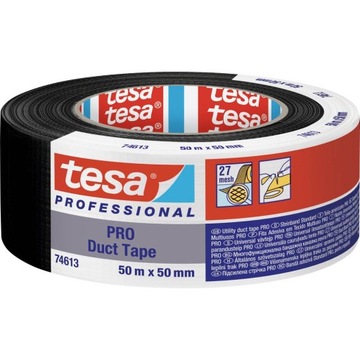 TESA DUCT TAPE Taśma naprawcza wodoodporna materiałowa 50m x 50mm czarna