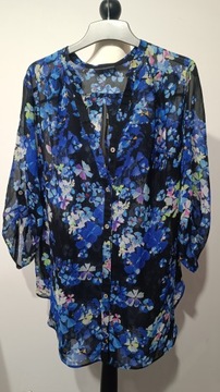 Kolorowa koszula mgiełka w kwiatki Wallis XL