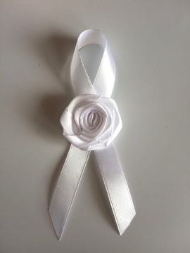 КМ19*Комплект котильон+булавка*свадебный выпускной, поясной, белый