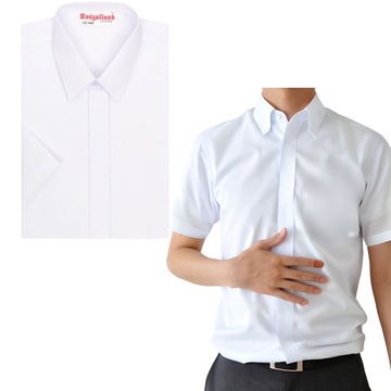 KOSZULA BIAŁA SLIM 146 CHŁOPIĘCA ELEGANCKA KRÓTKI RĘKAW DLA CHŁOPCÓW