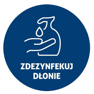 NAKLEJKA NA SZYBĘ 20 cm ZDEZYNFEKUJ DŁONIE