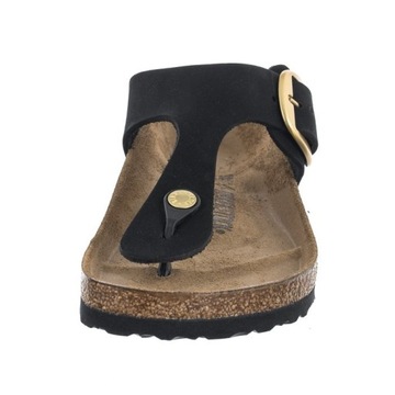 Buty Damskie Japonki Skórzane Birkenstock Gizeh Big Buckle Czarne