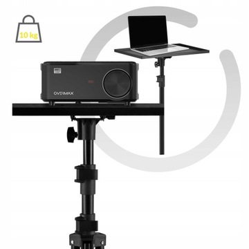 МУЛЬТИМЕДИЙНЫЙ ШТАТИВ С полкой ДЛЯ НОУТБУКА 10 кг 180 см Регулируемый Складной