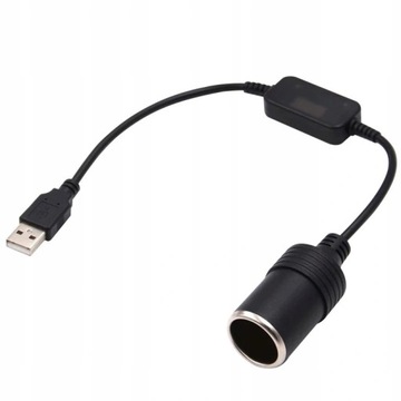 ADAPTER AUTO KONWERTER USB GNIAZDO ZAPALNICZKI 12V