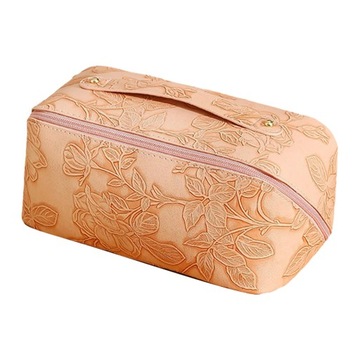 Косметичка с ручкой и отделением Портативная дорожная косметичка Черный