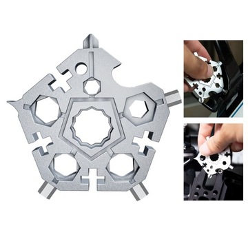 Wielofunkcyjny klucz Mini Snowflake Narzędzie Srebrny