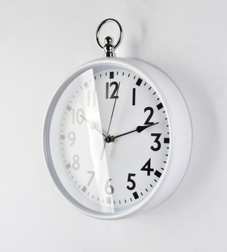 ZEGAR ŚCIENNY OKRĄGŁY 30CM biały