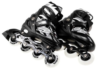 РОЛИКОВЫЕ КОНЬКИ РЕГУЛИРУЕМЫЕ КОНЬКИ ЧЕРНЫЕ 38-41 СВЕТОДИОДНЫЕ КОЛЕСА