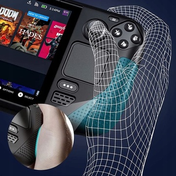 Резиновый бронированный чехол PGTECH для Steam Deck Glass