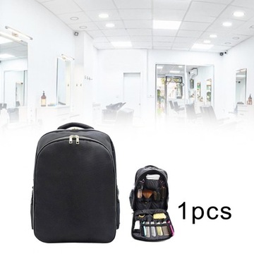 Парикмахерская сумка для хранения. Рюкзак с органайзером для косметики. Черная парикмахерская сумка.