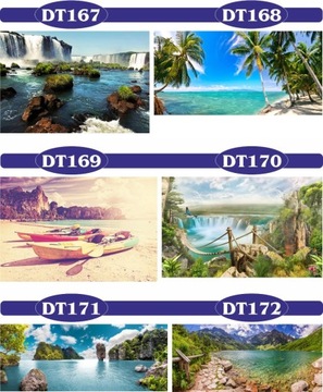 ФОТО ОБОИ 3D водопад лес деревья 250х200