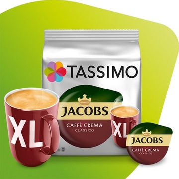 Набор капсул Tassimo Jacobs Caffe Crema 5+1 упаковка + печенье БЕСПЛАТНО!