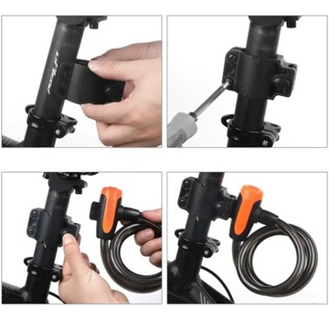 ВЕЛОСИПЕДНЫЙ ЗАМОК ВЕЛОСИПЕДНЫЙ ЗАМОК ТРОС-ЦЕПЬ С КЛЮЧОМ 100СМ RW36