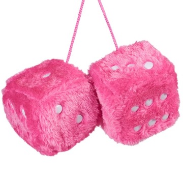 Fuzzy pluszowe kostki z kropkami Retro kwadratowe